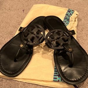 Tory Burch Black Miller Sandals size 8